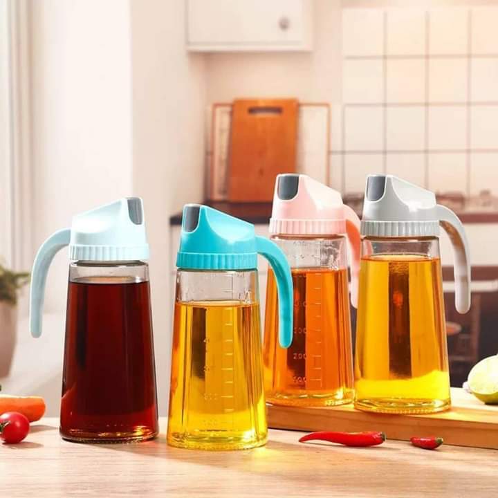 Bocal à huile antidébordement auto flip de 600 ml