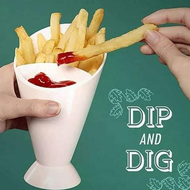 Dig and dip 2 en 1 conteneur de sauce à frites