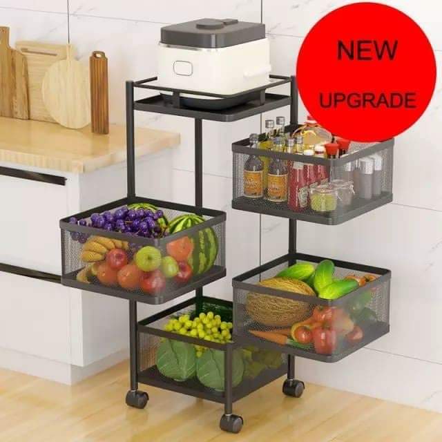 étagère rotative carrée à légumes 5 niveaux