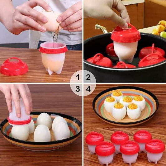6 Oeufs en silicone bouilleurs