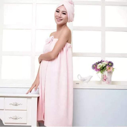 Enveloppe de bain et de cheveux en microfibre