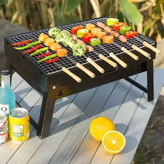 Gril à charbon de bois portable pliable