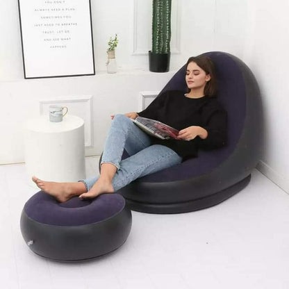 Siège gonflable + ottoman + pompe électrique