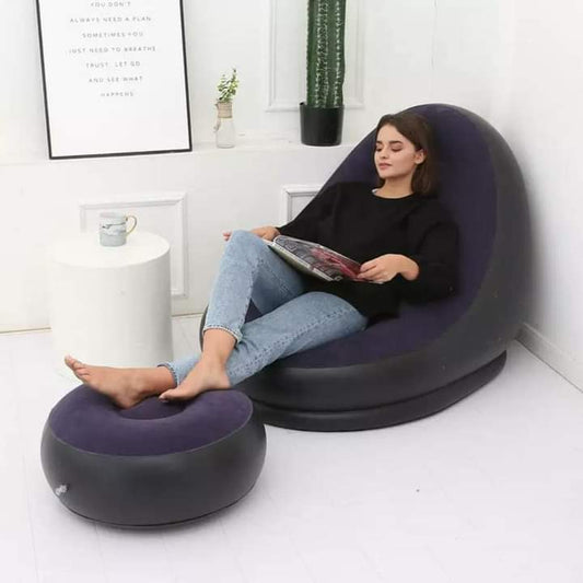 Siège gonflable + ottoman + pompe électrique