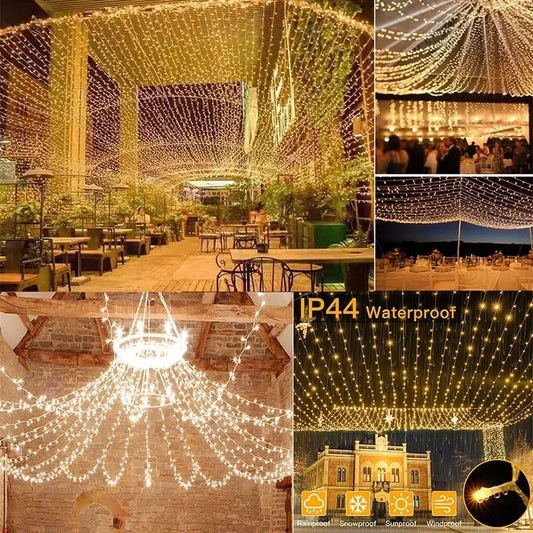 FestiveGlow Éclairage Extérieur - Éclairage LED Magique pour Fêtes