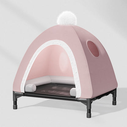 Tente pour chat et chien avec lit surélevé détachable de soutien orthopédique toutes saisons