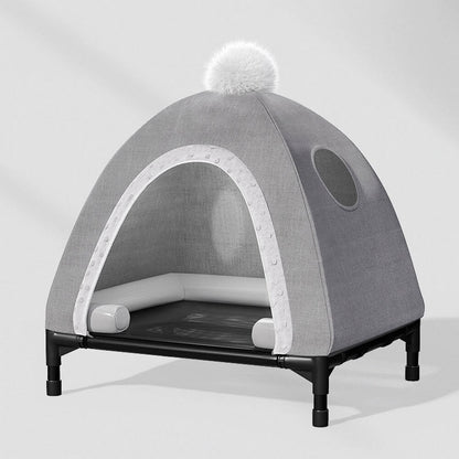 Tente pour chat et chien avec lit surélevé détachable de soutien orthopédique toutes saisons