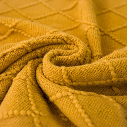 Couverture en tricot à franges élégante pour canapé Décorative à jeter à la maison