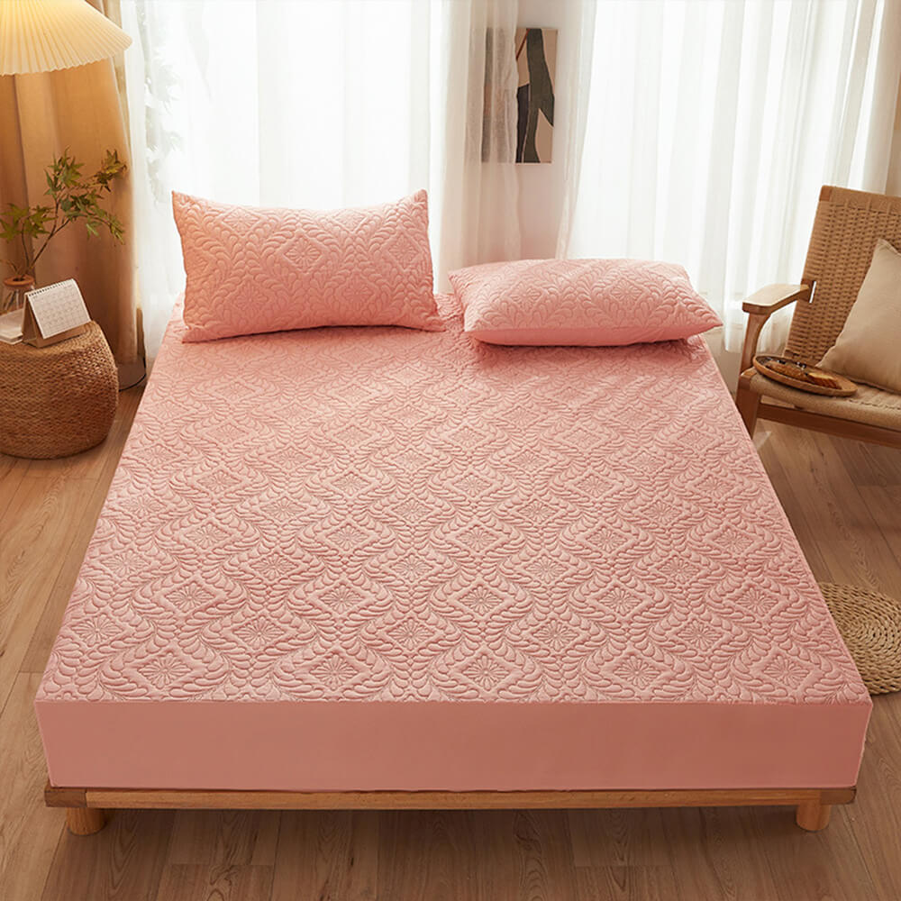 Drap-housse matelassé doux et imperméable, anti-taches, housse de matelas