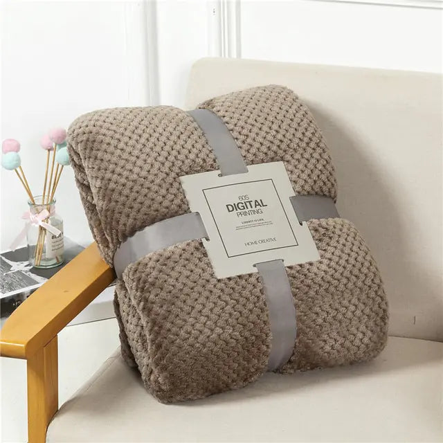 DouceHiver - Plaid Douillet en Flanelle pour Lit d'Hiver