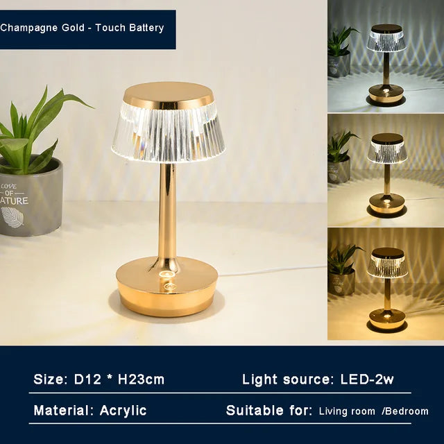 Floroux - Lampe en cristal rechargeable