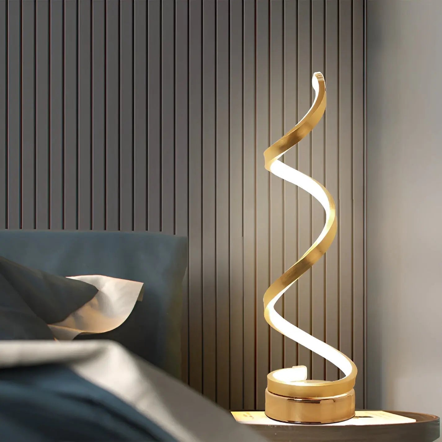 Lampe de bureau LED Spiral Glow élégante – Économe en énergie, durable et design respectueux des yeux
