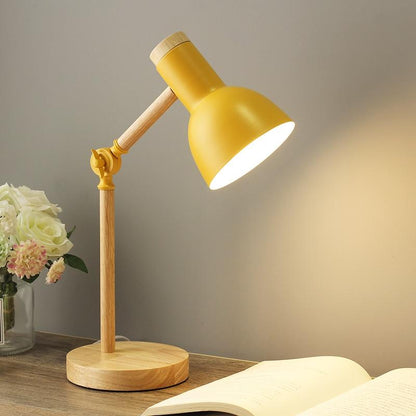 FlexiGlo | Lampe de table en bois LED pliable et réglable