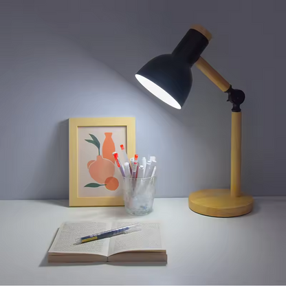 FlexiGlo | Lampe de table en bois LED pliable et réglable