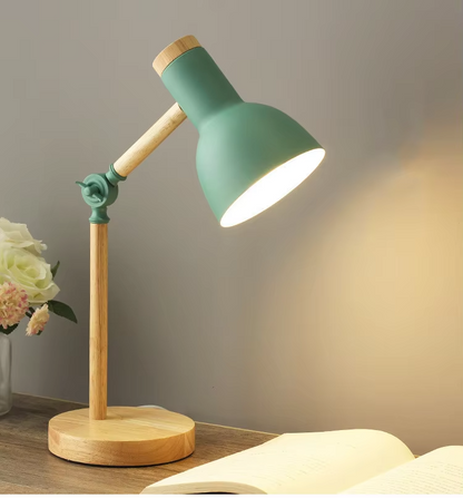 FlexiGlo | Lampe de table en bois LED pliable et réglable