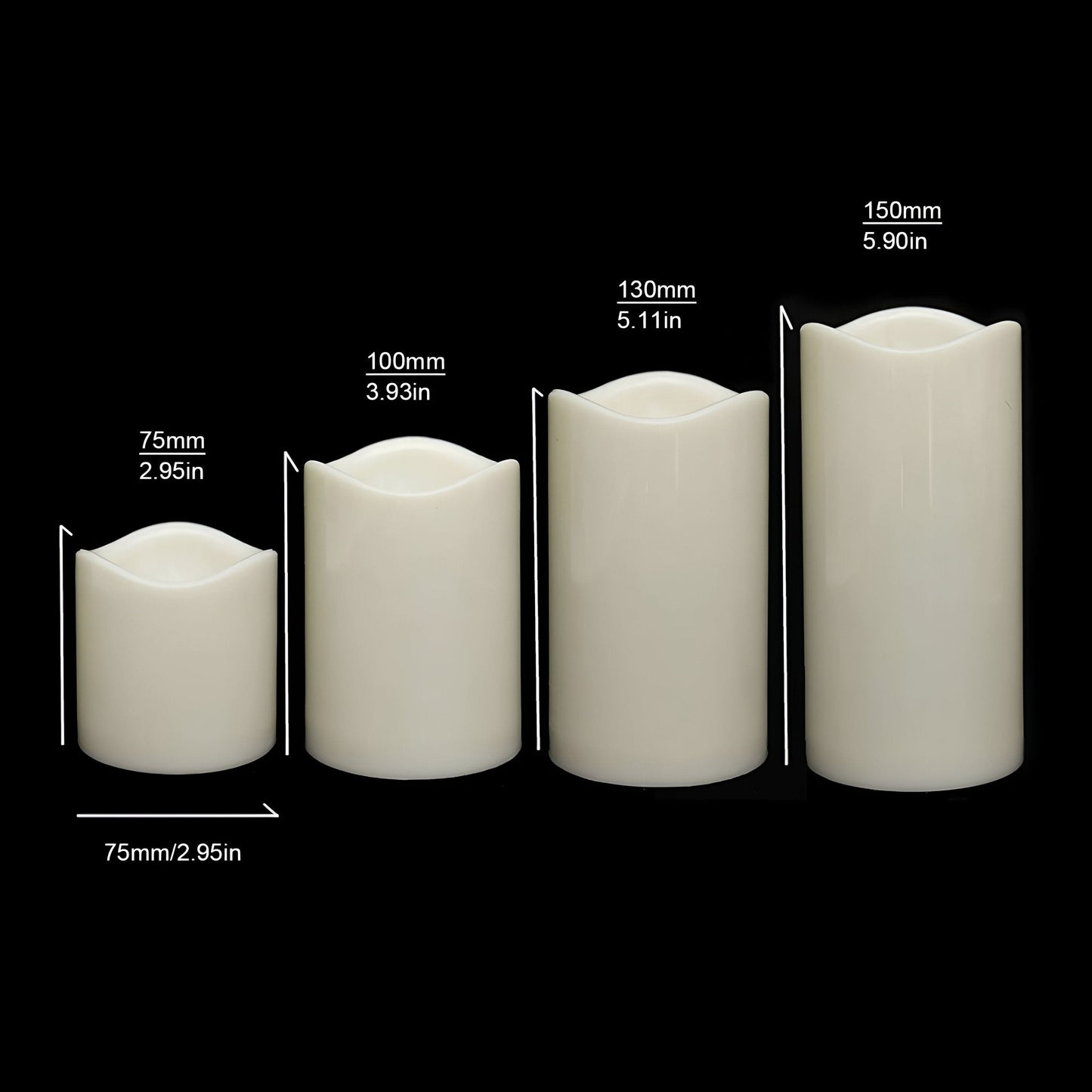Bougie électronique cylindrique clignotante sans flamme