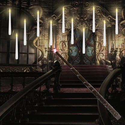 Floroux Bougies LED flottantes avec baguette magique | Déco magique pour Halloween & maison