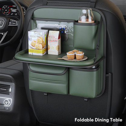 Organisateur pliable pour sièges arrière de voiture avec plateau