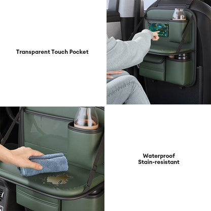 Organisateur pliable pour sièges arrière de voiture avec plateau