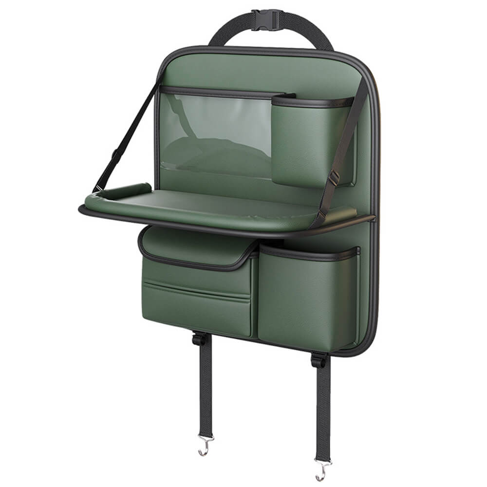 Organisateur pliable pour sièges arrière de voiture avec plateau