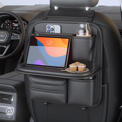 Organisateur pliable pour sièges arrière de voiture avec plateau