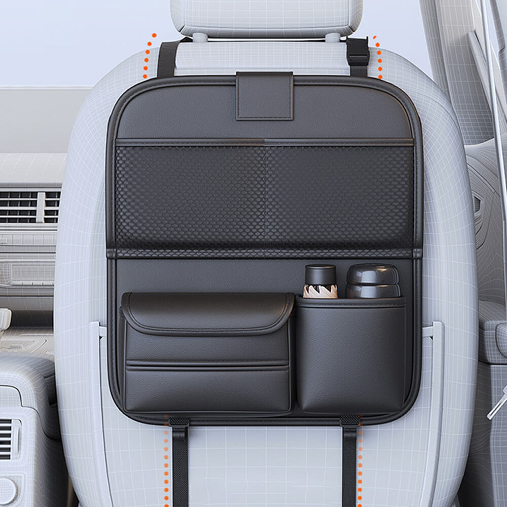 Organisateur pliable pour sièges arrière de voiture avec plateau