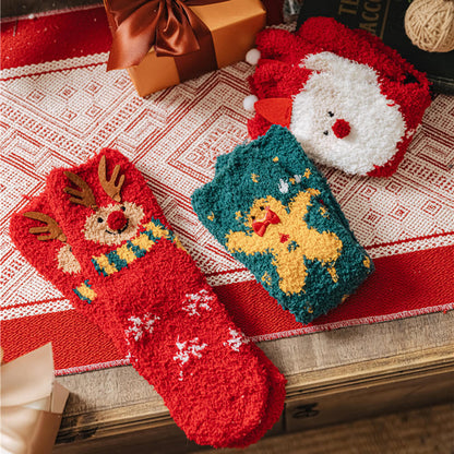 Écharpe tricotée de Noël, chaussettes assorties pour animal de compagnie et propriétaire