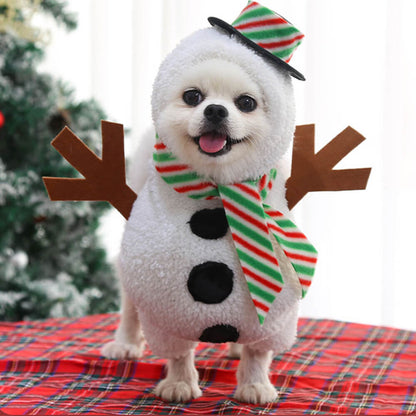 Tenue de bonhomme de neige de Noël, Costume de Cosplay pour chien et chat