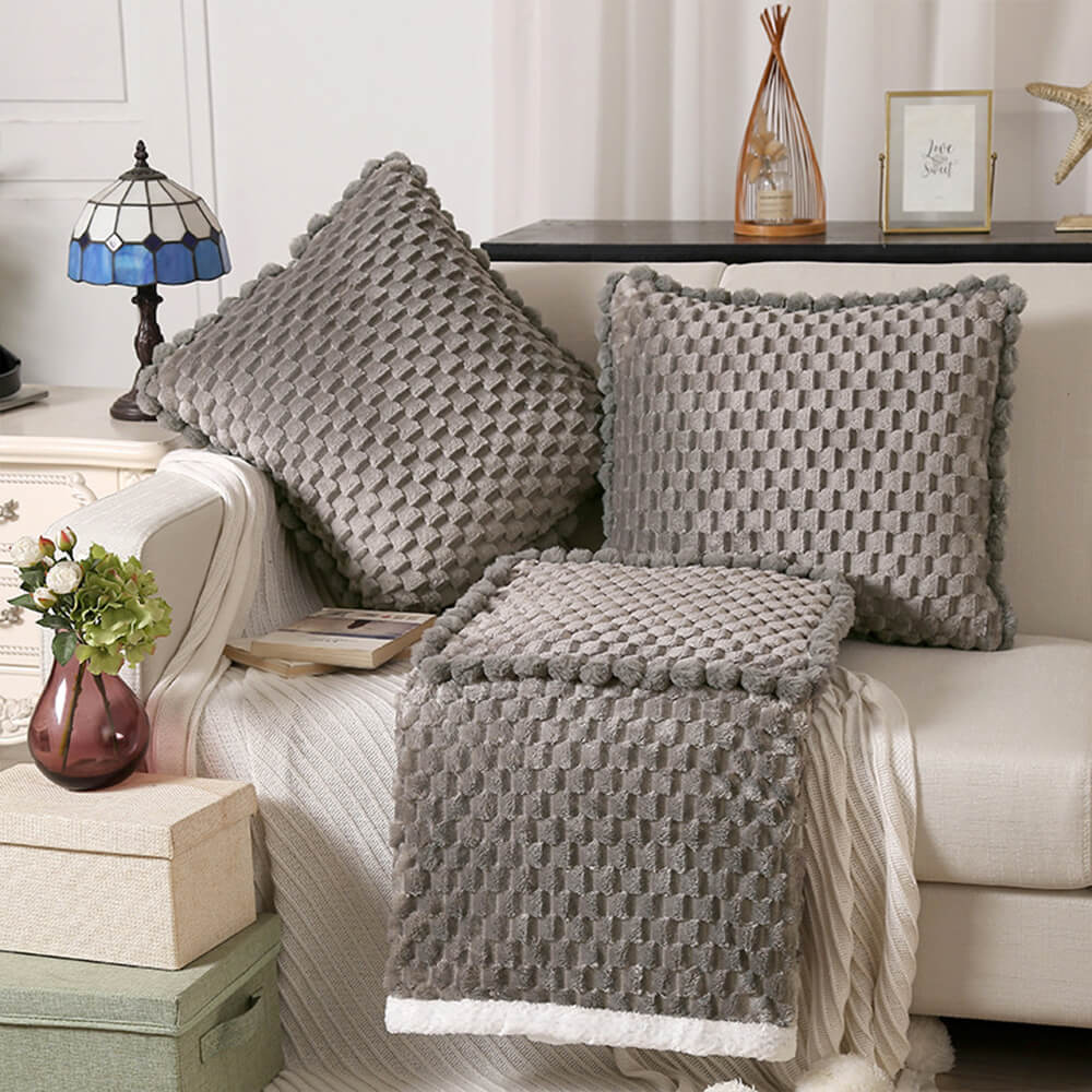 Couverture d'oreiller antistatique convertible moelleuse et confort ultime