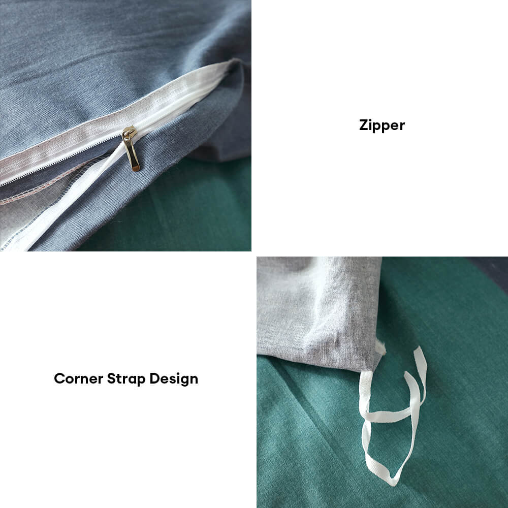 Ensemble de draps avec design géométrique moderne à rayures