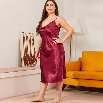 Chemises de nuit de luxe en soie pour femmes, douces et lisses