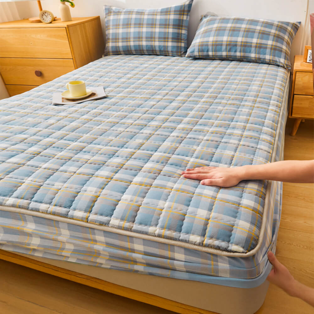 Drap-housse en coton matelassé doux ajusté