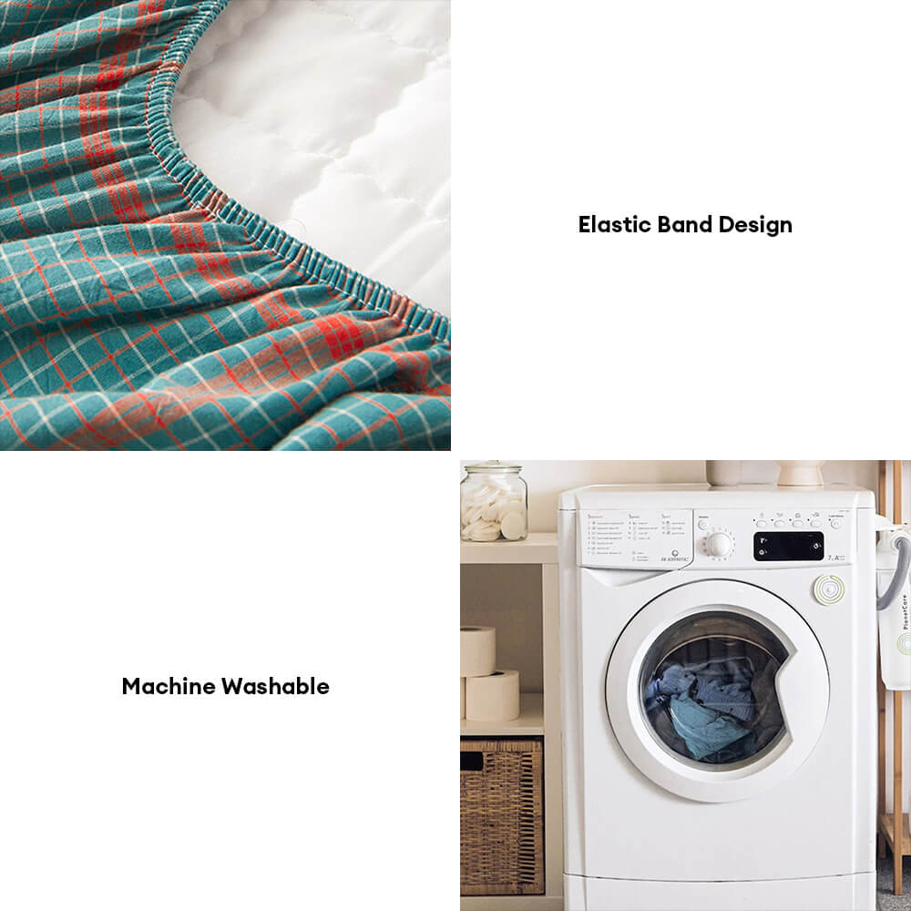 Drap-housse en coton matelassé doux ajusté