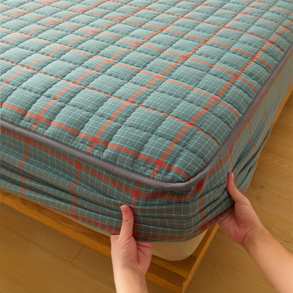 Drap-housse en coton matelassé doux ajusté