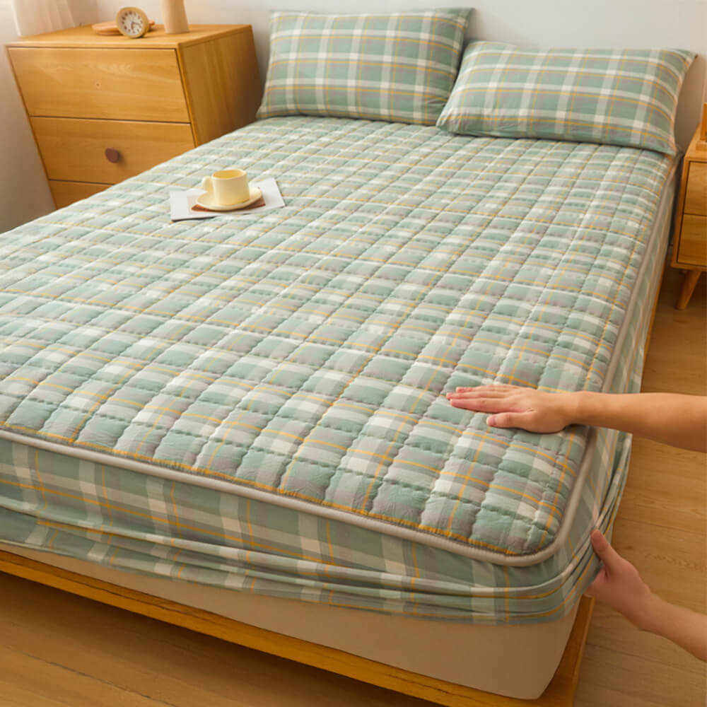 Drap-housse en coton matelassé doux ajusté