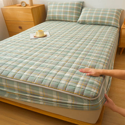 Drap-housse en coton matelassé doux ajusté