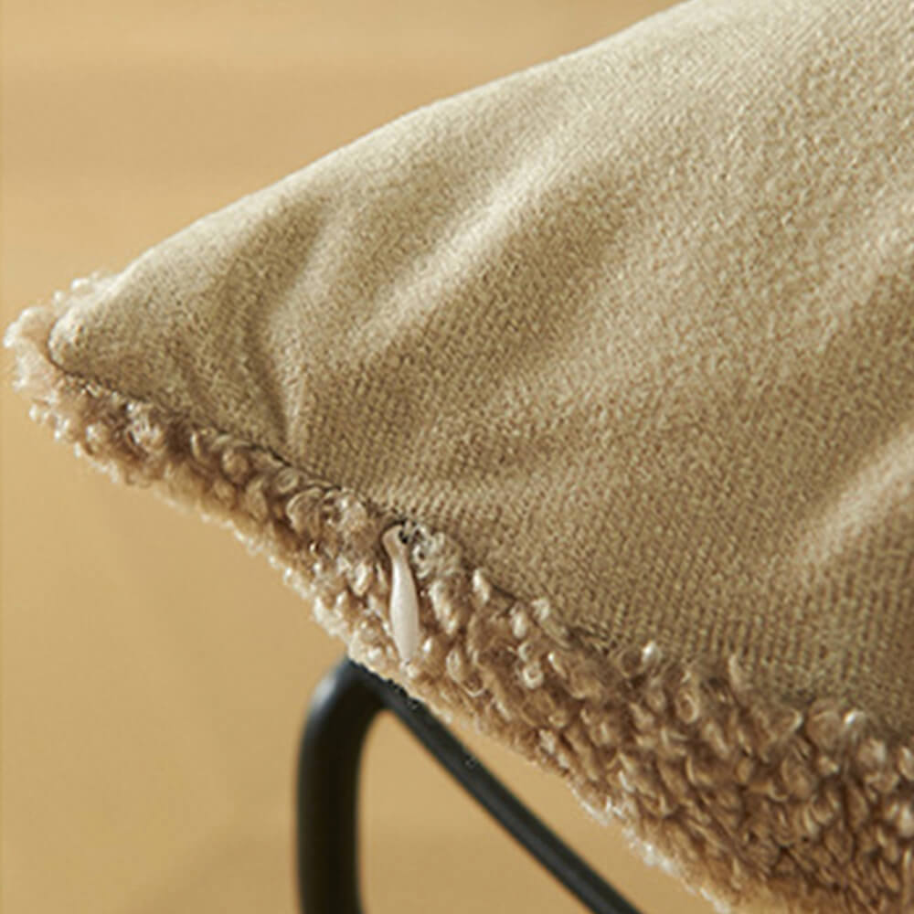 Coussin décoratif moderne en tissu texturé peluche