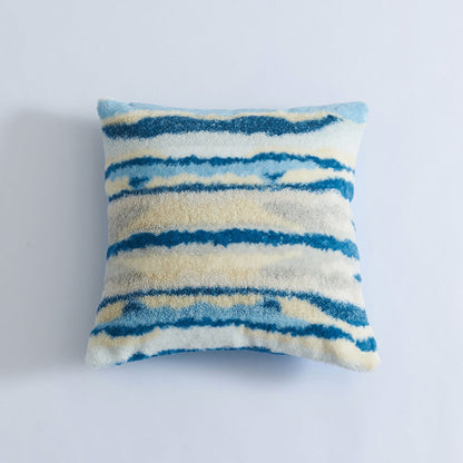 Coussin décoratif moderne en tissu texturé peluche