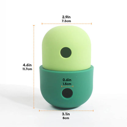 Balle à friandises roulante Jouet interactif en silicone pour chien