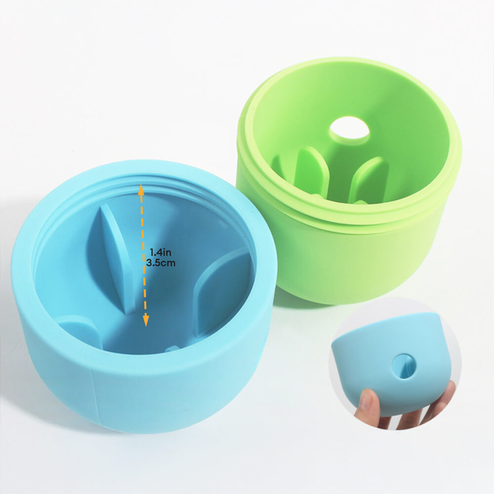 Balle à friandises roulante Jouet interactif en silicone pour chien