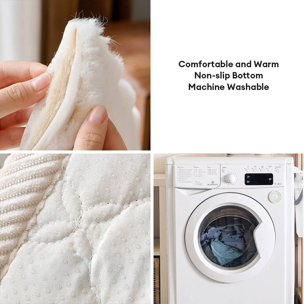 Couvre-canapé en peluche douce matelassée en diamant anti-dérapante