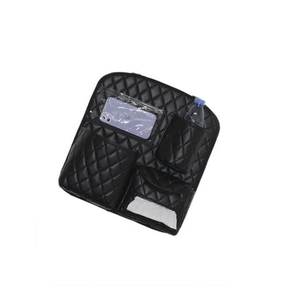 Sac de rangement multifonctionnel pour dossier de siège de voiture en cuir PU élégant