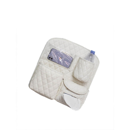 Sac de rangement multifonctionnel pour dossier de siège de voiture en cuir PU élégant