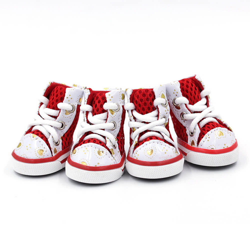 Baskets de sport pour chiens tendance en mesh respirant anti-dérapant montantes