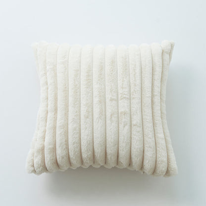 Coussin décoratif en velours rayé doux