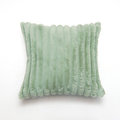 Coussin décoratif en velours rayé doux