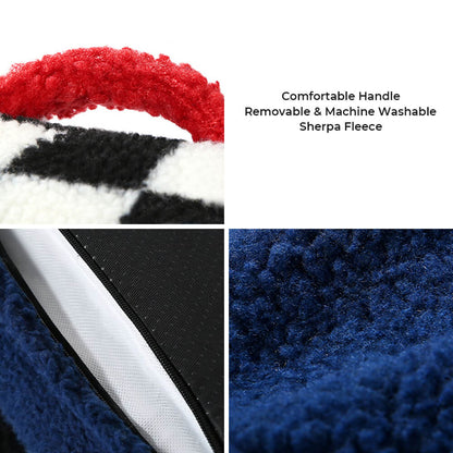 Canapé-lit vintage à carreaux lavable et confortable pour chien et chat