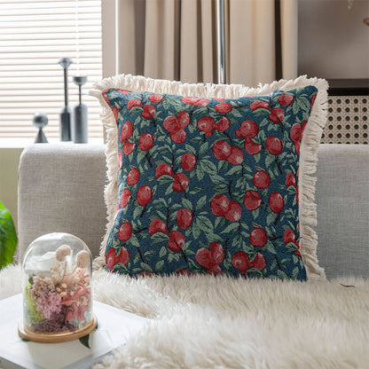 Coussin décoratif en tapisserie florale vintage