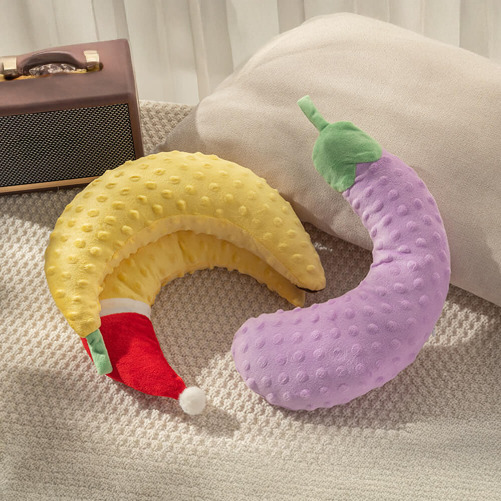 Banane Souple Coussin de Soutien pour Cou en U pour Chien et Chat