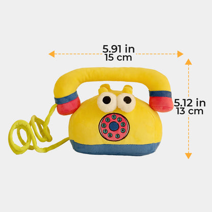 Téléphone fixe, nettoyage des dents qui grince, jouet interactif à mâcher en peluche pour chien